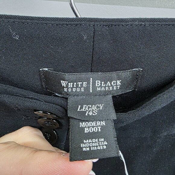 White House Black Market Black Bootcut Dress Pants Legacy 14S Career Work - Picture 7 of 15